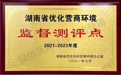 202107湖南省优化营商环境监督测评点